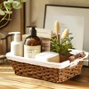 Aoibox Waterproof Hand-Woven Wicker Storage Baskets with Handles Blue 2 Pack Organize Pantry Living Room Bathroom - 4 of 4