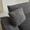 Akoasm Comfortable Velvet Double Sofa Bed with Pillows for Bedroom & Living Room-Grey - 4 of 4