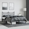 vidaXL Metal Bed Frame with Headboard Black 59.1 in.x78.7 in. - 3 of 4