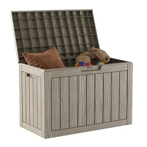 Mooxvmoo 45-Gallon Outdoor Deck Box. Lockable, Waterproof & Uv-Resistant Storage For Patio Furniture, Garden Tools, Cushions & Pool Gear - 1 of 4