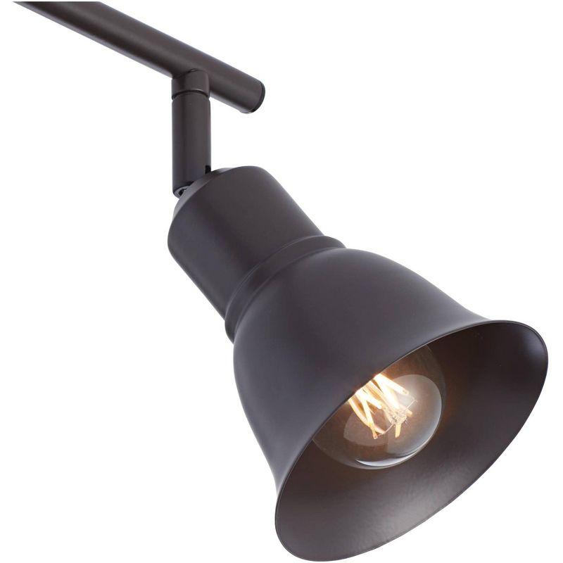 Pro Track 4-Head Ceiling or Wall Track Light Fixture Kit Spot Light Adjustable Brown Bronze Finish Metal Modern Kitchen Bathroom Dining 30 1/2" Wide, 3 of 10