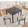 Aukfa 5-Piece Wood Dining Table Set for 4 - Modern Kitchen & Dining Room Table with 4 Beige Upholstered Chairs - 2 of 4