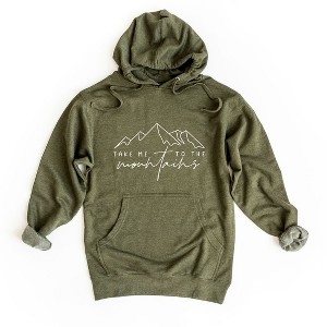 Simply Sage Market Women's Graphic Hoodie Take Me To The Mountains Cursive - 1 of 1