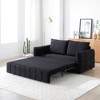 GDFStudio Kira 70'' Modern Convertible Teddy Upholstered Loveseat Bed - 2 of 4