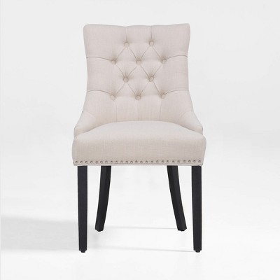 WestinTrends  Upholstered Wingback Button Tufted Dining Chair