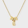 14K Gold Dipped Cubic Zirconia Rondelle Initial Necklace - A New Day™ Gold - 2 of 4