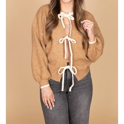 Women's Brenna Bow Sweater - Lime N Chili