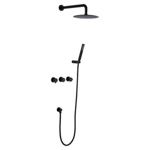 ONWITH 1.5 GPM 10 in. Rain Shower System Wall Mounting Dual Bathroom Shower Set with Shower Heads - 1 of 2