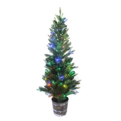 Kurt Adler 5-Foot Northern Light Fiber-Optic Multi-Color LED Potted Tree