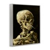 Stupell Industries Skull with Burning Cigarette Framed Giclee Art, Gray, 16" x 20" - 2 of 4