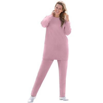 Woman Within Plus Size Petite Fleece Sweatshirt Set