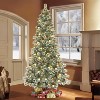 Puleo 7.5' Pre-Lit LED Full Carolina Pine Artificial Christmas Tree White Lights: Warm LED, Hinged Branches - 2 of 3