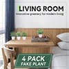 Aoibox 4 Pack Mini Artificial Greenery Potted Plants for Home Decor, Indoor Office Table, Farmhouse Bathroom Decor, Fake Plants Set - 4 of 4