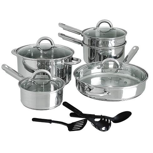 T-fal Performa Stainless Steel Cookware, 14pc Set, Silver : Target