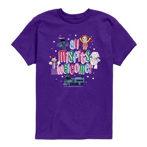 Boys' - Rudolph - All Misfits Welcome Short Sleeve Graphic T-Shirt - 1 of 3