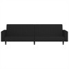 vidaXL Black Velvet 2-Seater Sleeper Sofa - Convertible Loveseat/Daybed for Living Room, Studio, Apartment - 4 of 4