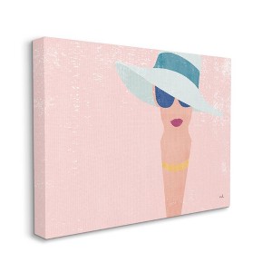 Stupell Industries Glam Fashion Female Minimal Portrait Pastels Pink Blue - 1 of 4