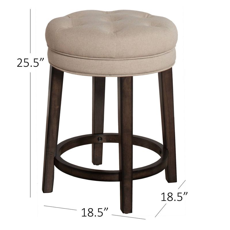 Krauss Backless Counter Height Barstool - Linen - Hillsdale Furniture, 3 of 8