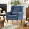 NicBex Comfy Accent Chair Modern Upholstered Chenille Armchair with Wood Legs Soft Lazy Sofa Chair for Bedroom,Living Room - 3 of 4