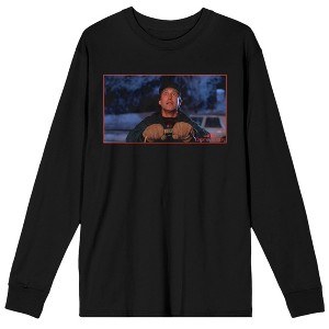Christmas Vacation Clark Hanging Lights Men's Black Long Sleeve Shirt- - 1 of 1