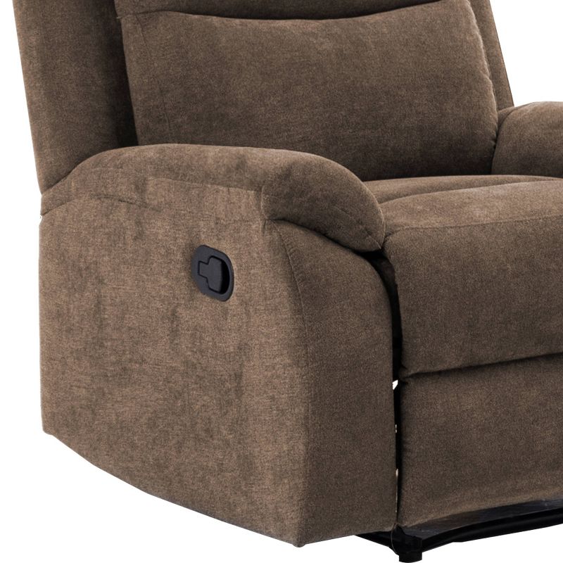 Ronald Contemporary Faux Leather Reclining Chair Brown - AC Pacific, 4 of 7