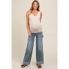 Pinkblush Blue Straight Cuffed Maternity Jeans - 2 of 4