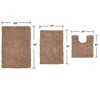 Fantasia Bath Rug Collection Cotton Shaggy Pattern Tufted Set of 3 Bath Rug Set - Home Weavers - 2 of 3
