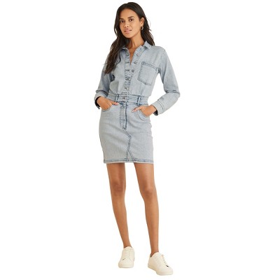 VENUS Womens Denim Shirt Dress