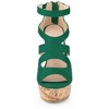 Allegra K Women's Platform Peep Toe Strappy Back Zip Wedge Heel Sandal - 2 of 4