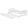 Twin Size Daybed, Wooden Platform Bed Frame with Twin Size Trundle Bed -ModernLuxe - 4 of 4