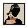 Domonique Brown Black Hair No. 12 Framed Wall Art Black - Deny Designs - 4 of 4