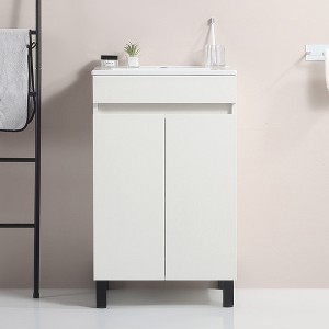 Gulches Elegant Compact Bathroom Vanity, White, 20" - Modern Design, Storage-Friendly - 1 of 4