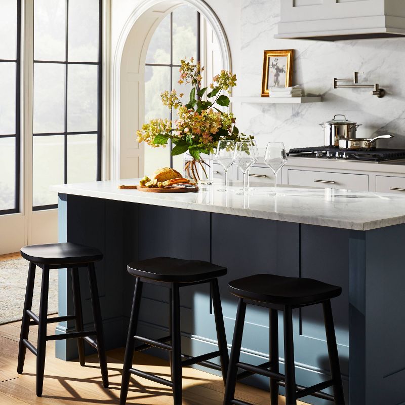Haddonfield All Wood Backless Counter Height Barstool Black - Threshold&#8482; designed with Studio McGee, 3 of 6
