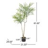 SEVOBAL Artificial Plants 120CM Heavenly Bamboo Nandina Pre-Potted Faux Greenery for Home Decor, Green, 31.5"*29.5"*47.2" - 2 of 4