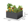 FURNIinspire Planters Garden Bed Indoor/Outdoor Use Rectangle Double Layer Large Raised Beds For Gardening Vegetables Flowers, Black, - 3 of 4