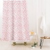 Watercolor Strawberries Shower Curtain - Deny Designs: Pink Microfiber Fabric, Easy Care, Machine Washable - 2 of 3