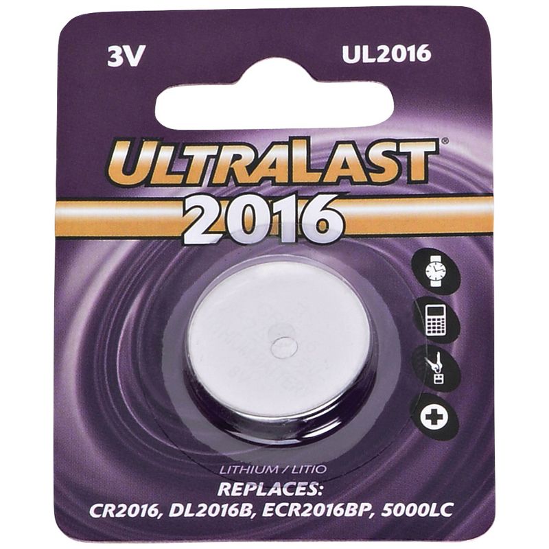 Ultralast® UL2016 CR2016 Lithium Coin Cell Battery, 1 of 3