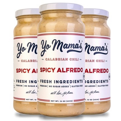 Yo Mama's Spicy Calabrian Alfredo Sauce - 3ct   48oz : Target