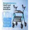 VOCIC Upright Rollator with GelCool Seat, Adjustable Armrests & 8" All-Terrain Wheels. Holds 300lbs-Green - 2 of 4