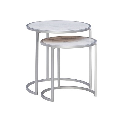 Francis Nesting Tables White - Powell
