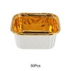 Unique Bargains Square Shape Disposable Baking Cups Aluminum Foil 3.35"x3.35"x1.38" 50 Pcs - 4 of 4