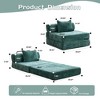 TIRAMISUBEST Convertible Floor Single Sofa, Chenille Fabric Upholstered Chaise Lounge, Folding Sleeper Sofa Bed - 3 of 4