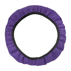 Unique Bargains Universal Elastic Antislip Breathable Interior Trim Steering Wheel Cover for Car - 1 of 4