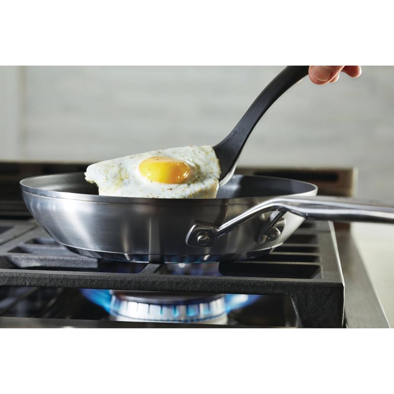 KitchenAid 3-Ply Base Stainless Steel 9.5&#34; Nonstick Frying Pan, 4 of 16