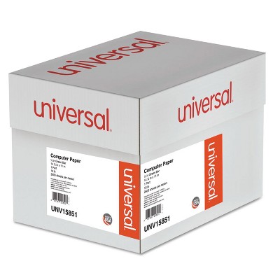 UNIVERSAL Green Bar Computer Paper 18lb 14-7/8 x 11 Perforated Margins 2600 Sheets 15851