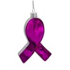 Kurt Adler Glass Ornament for Christmas Tree, Susan G. Komen Pink and Silver "Fight Like A Girl" Ribbon, 4" - 3 of 3