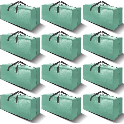 6/12pack Heavy Duty Extra Large Moving Bags W/Backpack Straps - Strong Handles & Zippers