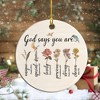 God Say You are Bible Verse and Prayers Christmas Ornaments - 3 of 3