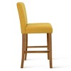 26" Portland  Upholstered Counter Height Barstool Wood(Set of 2) -Maison Boucle - 4 of 4