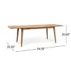 GDFStudio Jennette Outdoor Acacia Wood Expandable Dining Table - 4 of 4